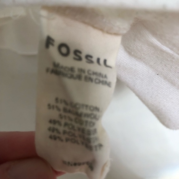 FOSSIL Y2K White Burnout Racerback Tank XS - Picture 10 of 14